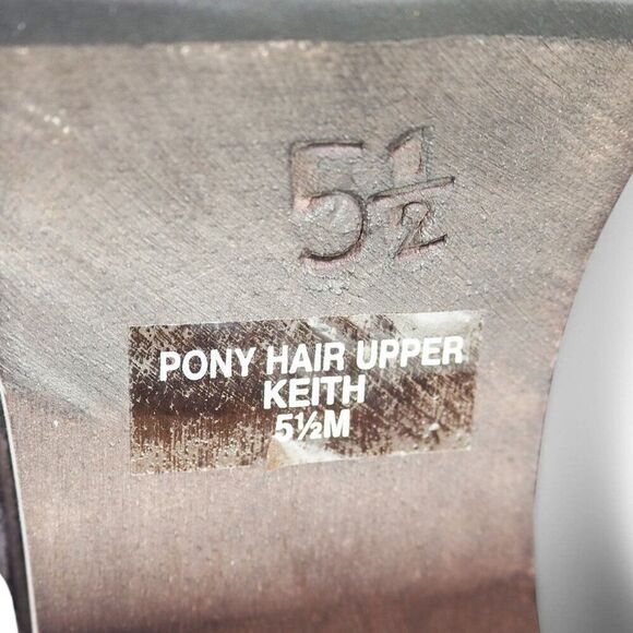 Rampage Keith Vintage Y2K Pony Hair Floral Print‎ Wooden Sole Clogs Women's 5.5 - Picture 9 of 10